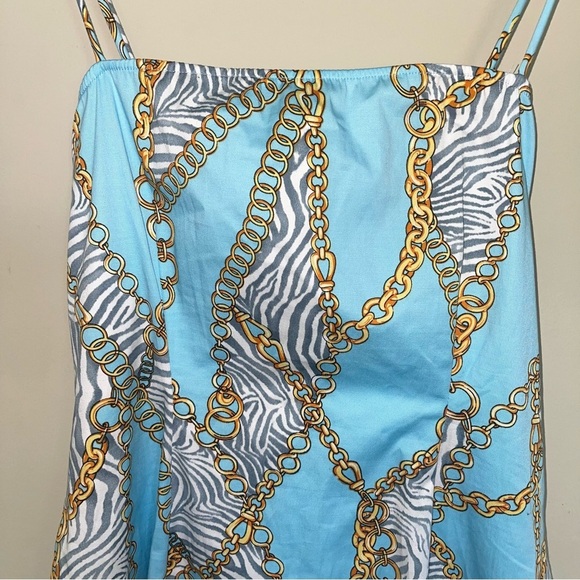 Show Me Your Mumu Amara Mini Dress in Zebra Chain Print XL NEW! 100% Cotton - Picture 8 of 10